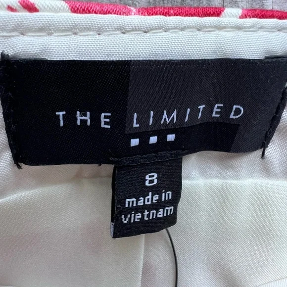 THE LIMITED Red Cream Watercolor Floral Stretch Pencil Skirt Women’s 6 NWT NEW - Picture 4 of 10